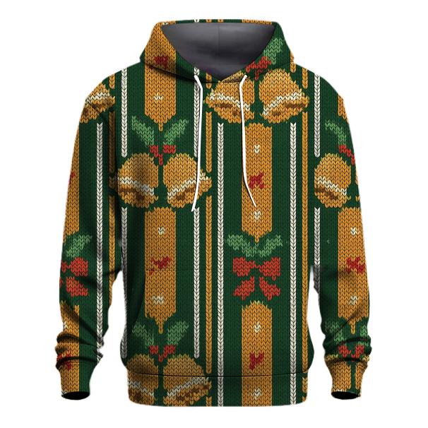 Holly Jingle Bell Barcode Design printed hoodies