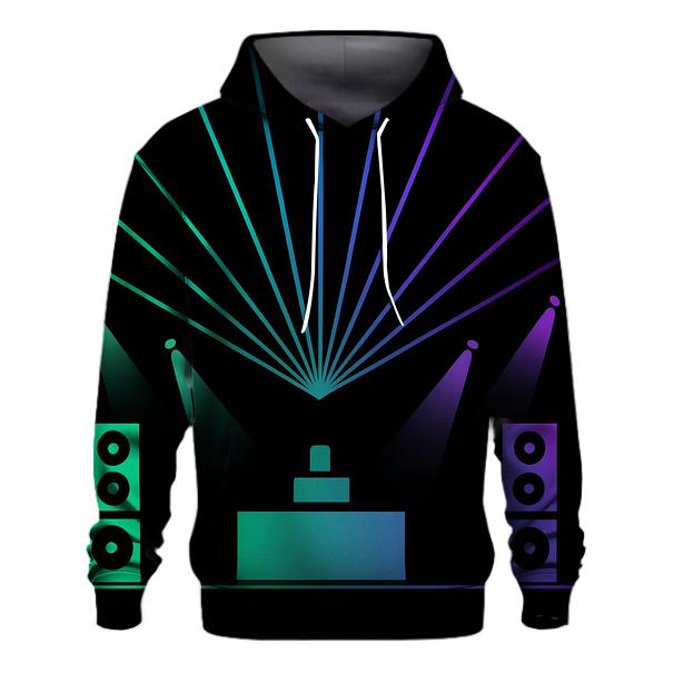 Neon Concert Stage Silhouette pullover hoodies