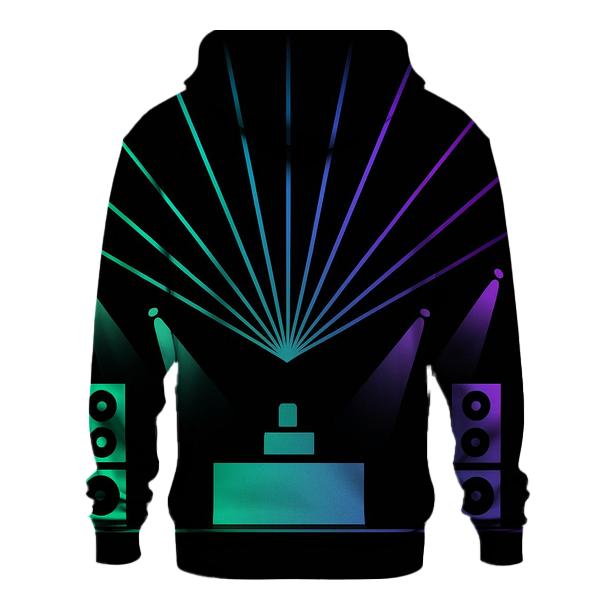 Neon Concert Stage Silhouette pullover hoodies