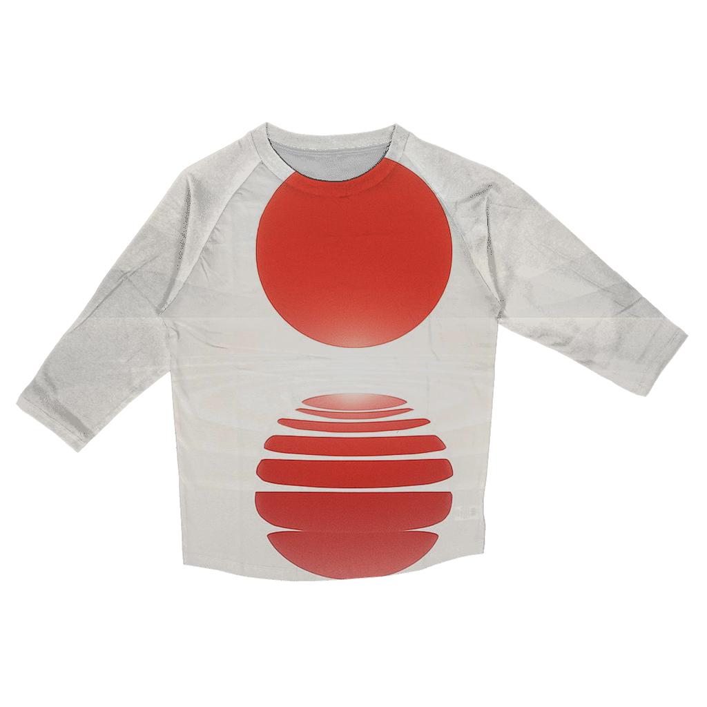 Japan Sky Mirror Flag fashion 3/4 sleeve shirts