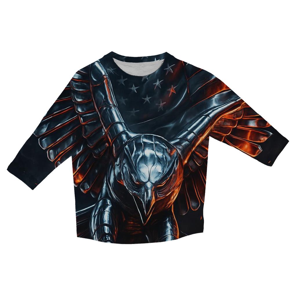 Eagle Of Molten Chrome stylish quarter sleeve tops