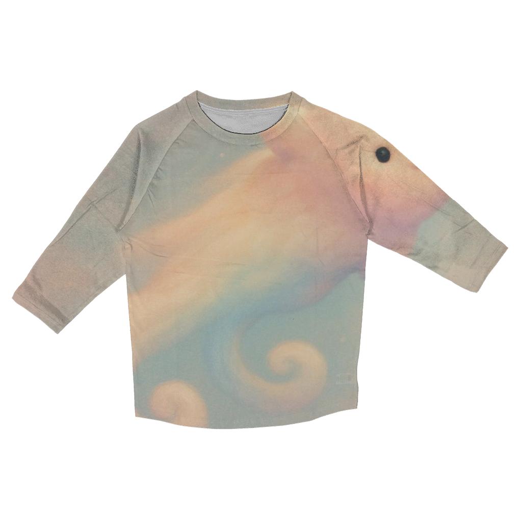 Pastel Comet Pillow Clouds printed three quarter sleeve shirts
