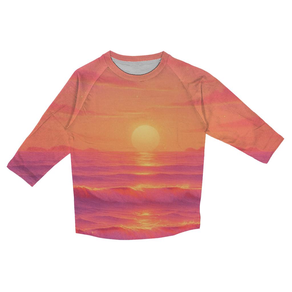 Gilded Tide At Dusk fashion 3/4 sleeve shirts