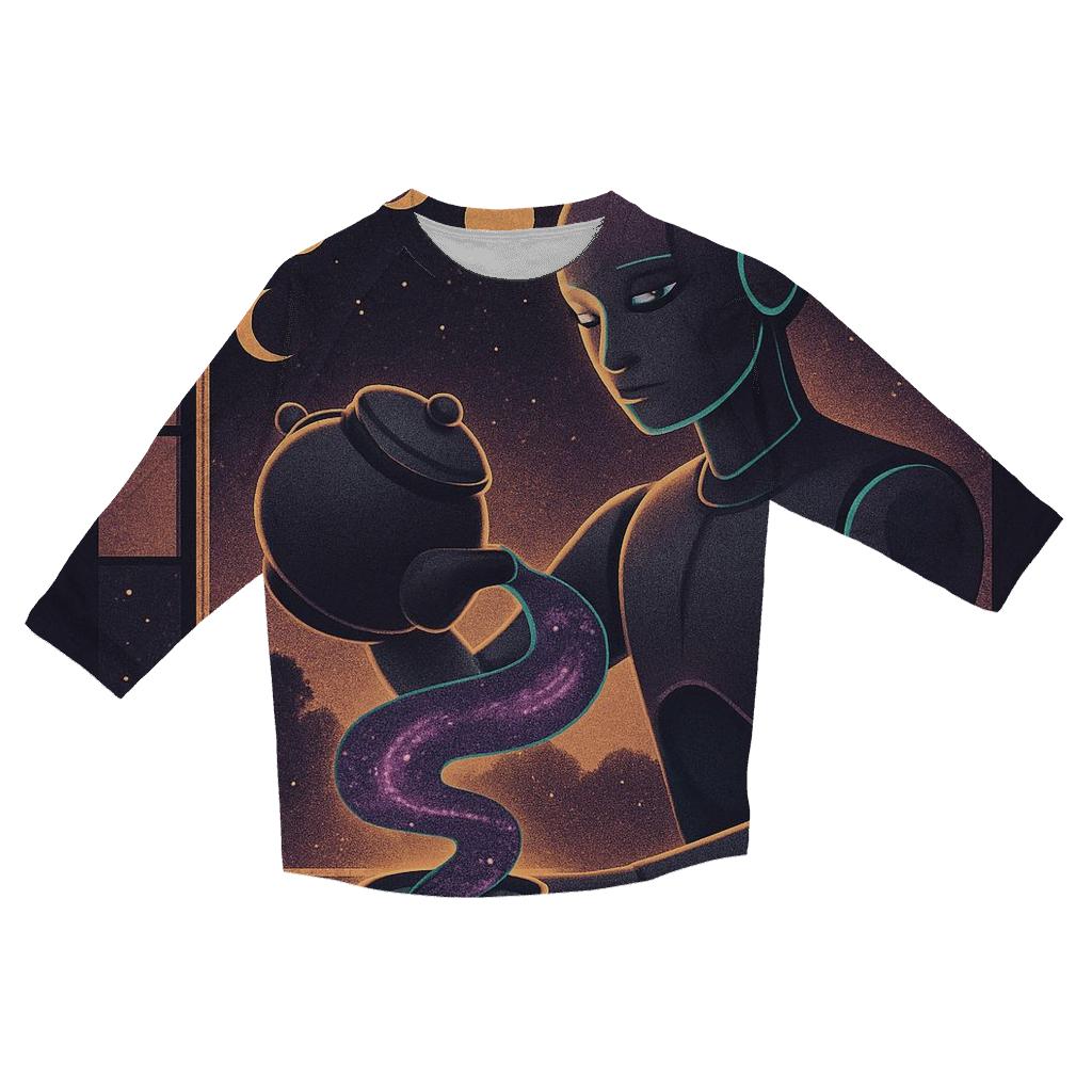 Black Hole Tea Ceremony trendy 3/4 sleeve tops