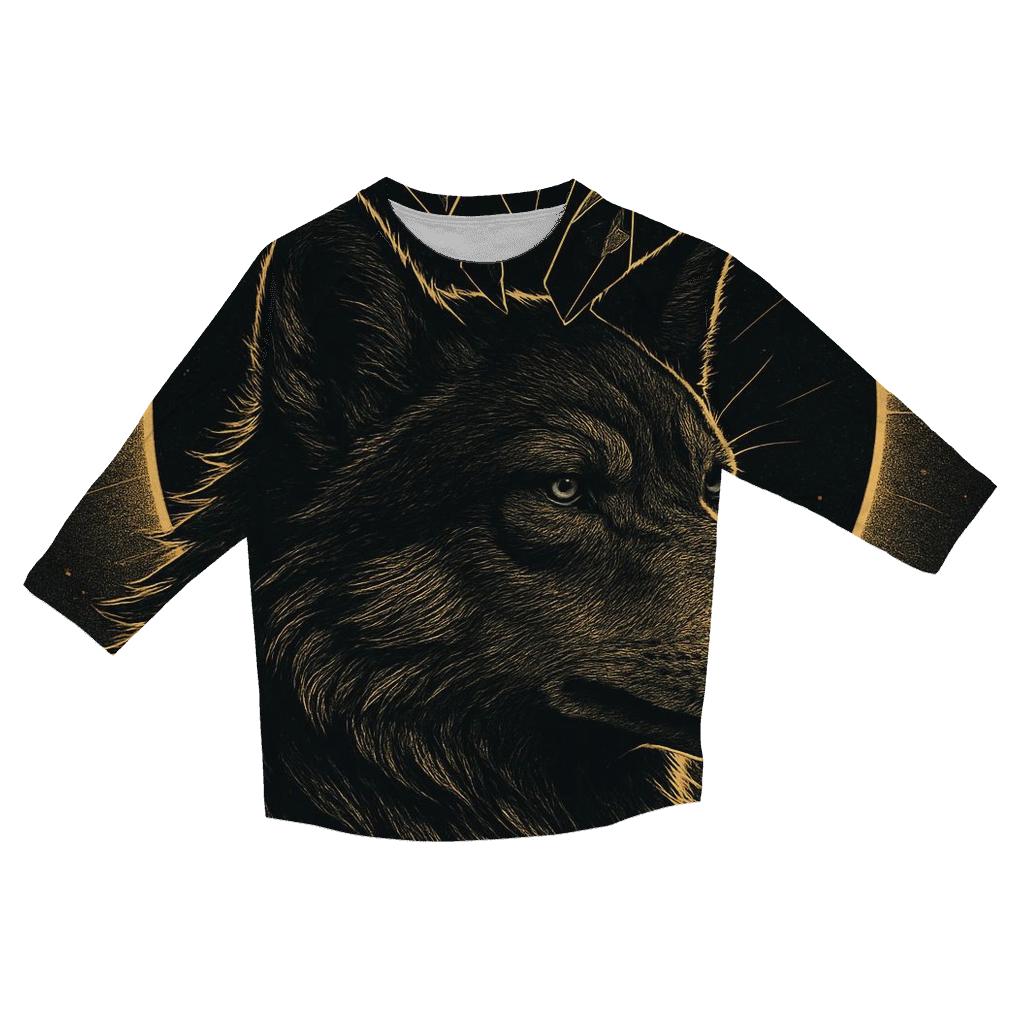 Obsidian Crown Wolf Of Eclipse fashion 3/4 sleeve shirts