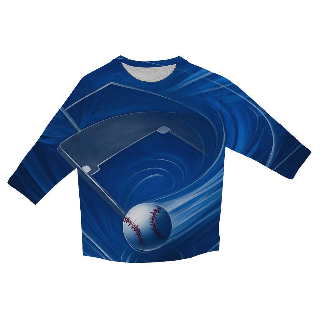 Diamond Rush With Blue Jays Wings trendy 3/4 sleeve tops