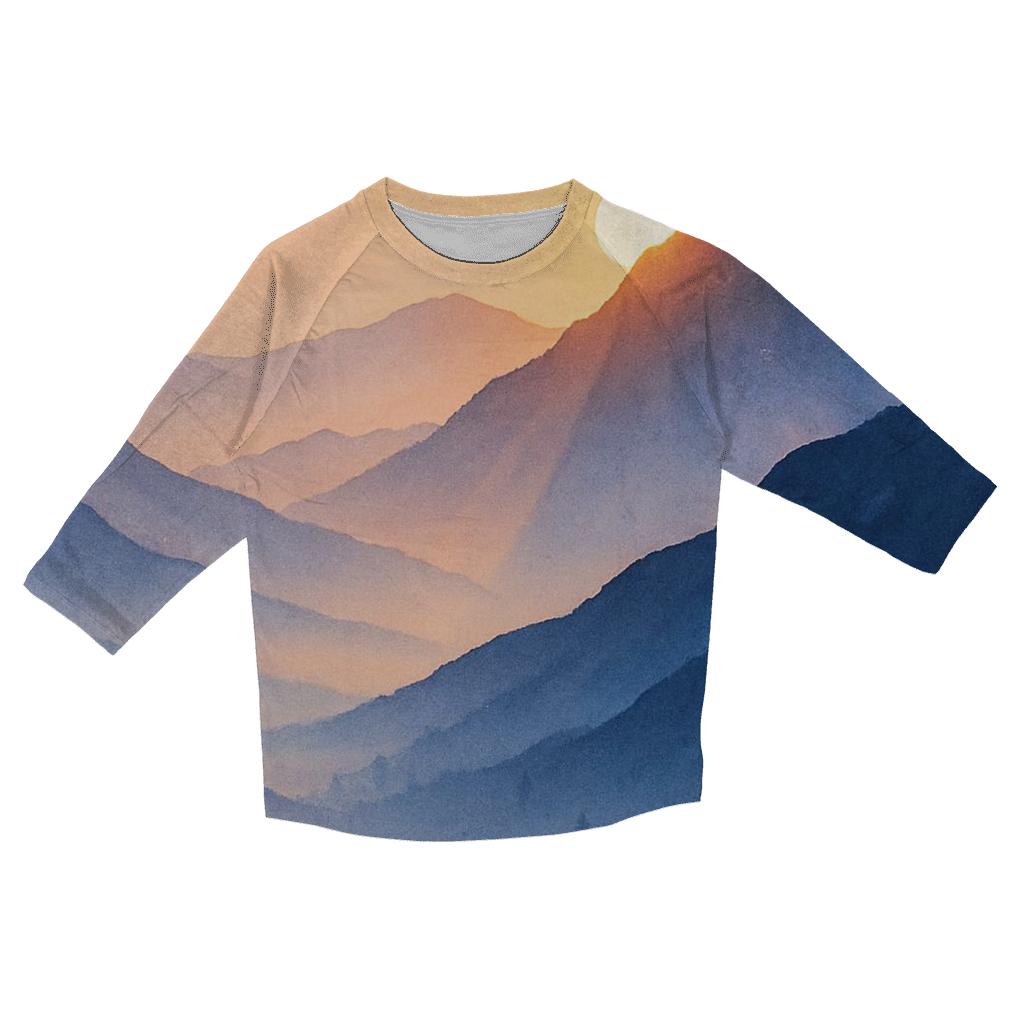 Lavender Ridge Afterglow custom 3/4 sleeve shirts