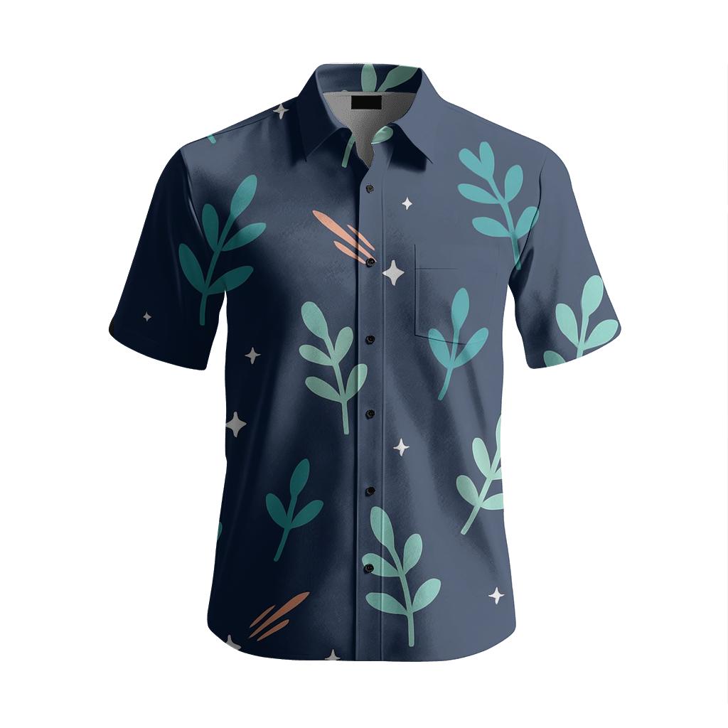 Comet Tail Botanical Scatter branded embroidered shirts
