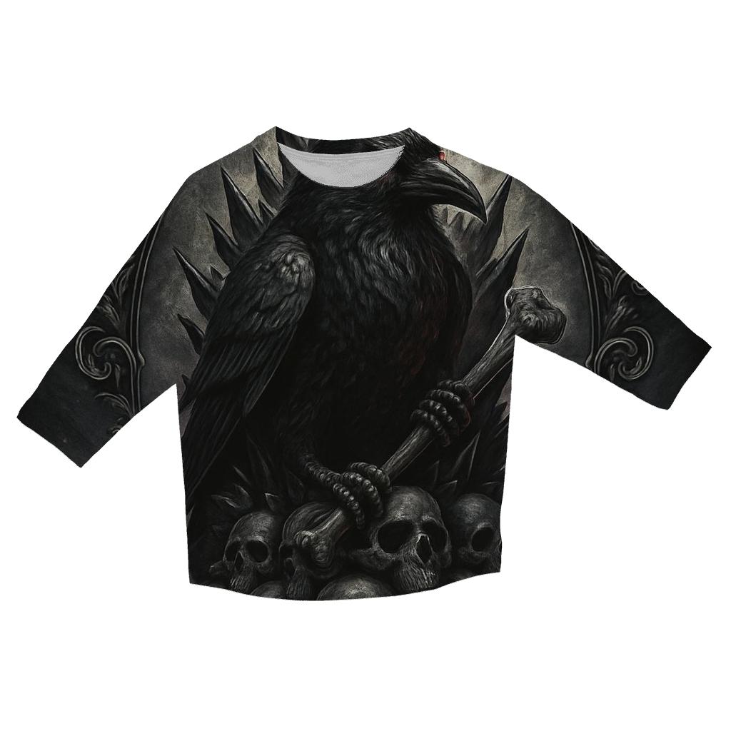 Raven Throne Of Bone Glass casual three quarter sleeve shirts