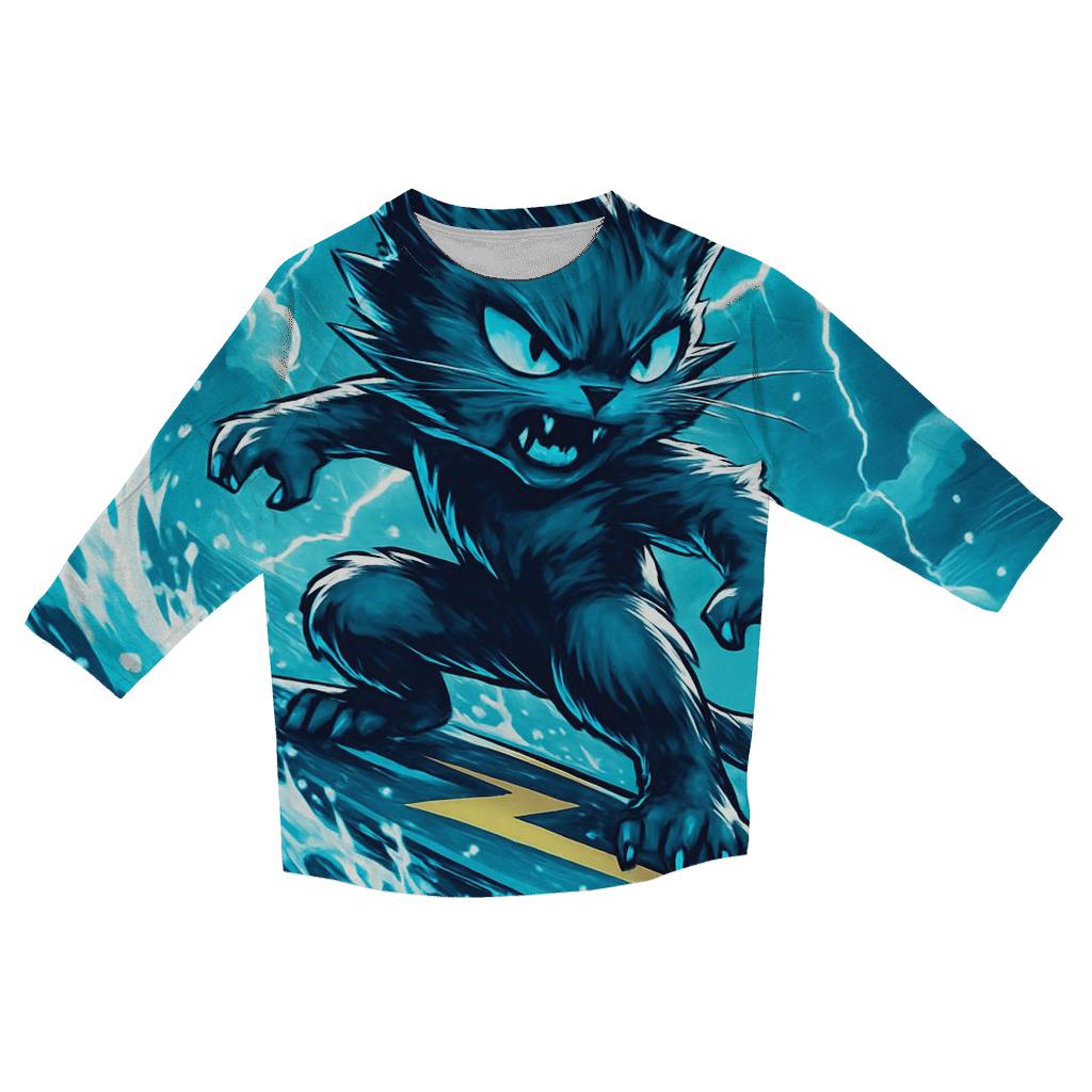 Stormsurfing Thunder Cat personalized 3/4 sleeve tees