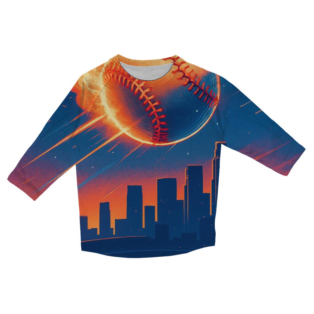 Sunset Seamstorm Over The City fashion 3/4 sleeve shirts