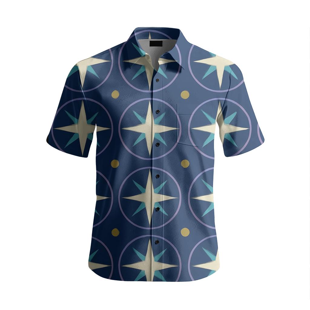 Stellar Compass Rose Tile Repeat designer stitched shirts