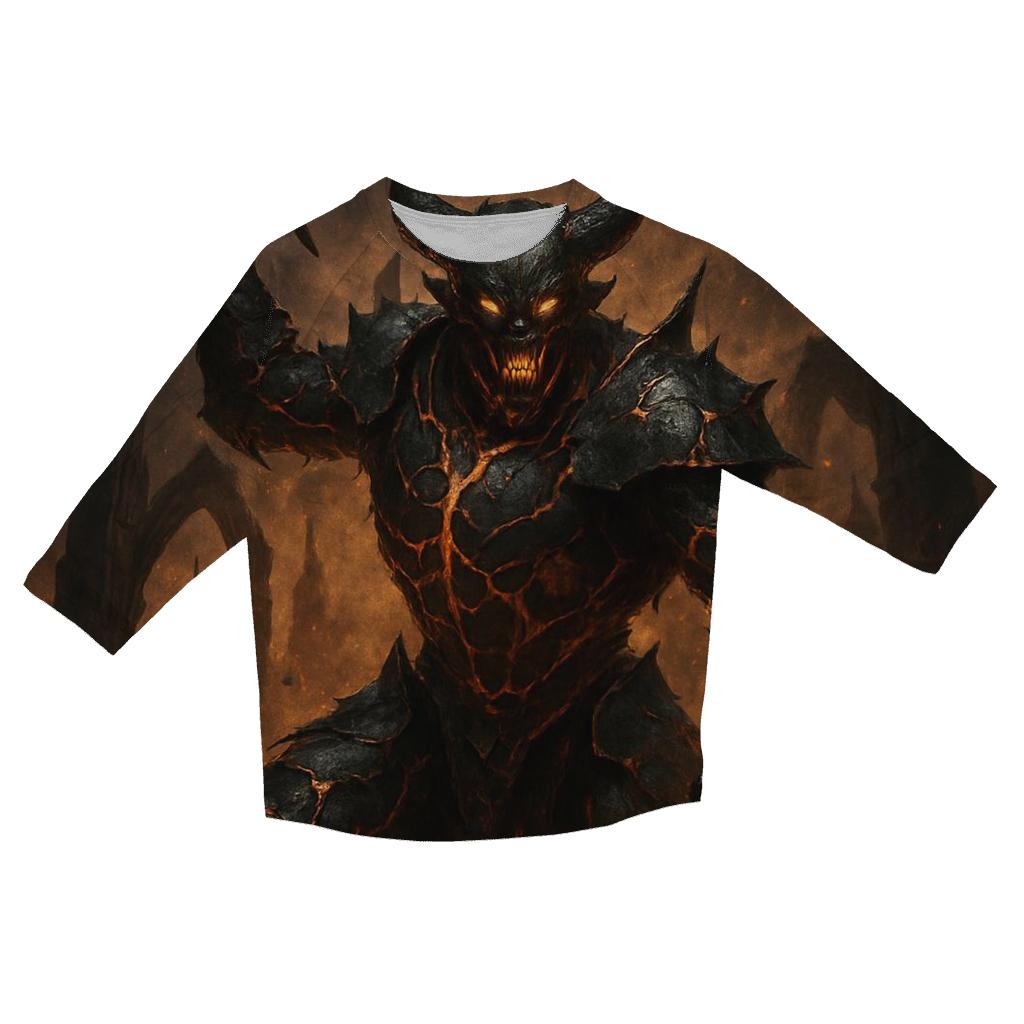 Demon Knight Of The Lava Veins cotton quarter sleeve shirts