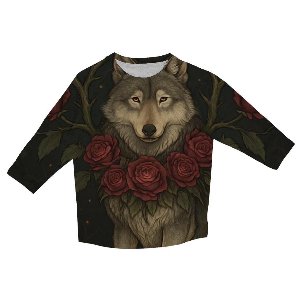 Thorn Bloom Guardian Wolf cotton quarter sleeve shirts