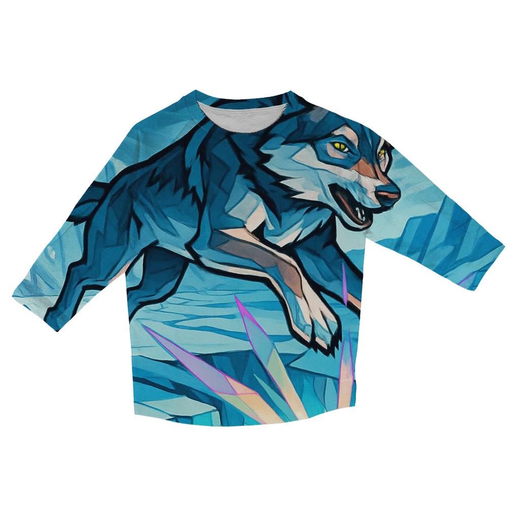Prismatic Glacier Rift Wolf stylish quarter sleeve tops