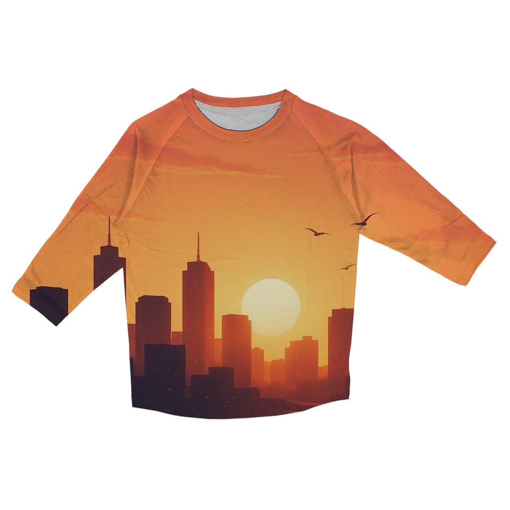 Golden Hour Skyline Drift casual three quarter sleeve shirts