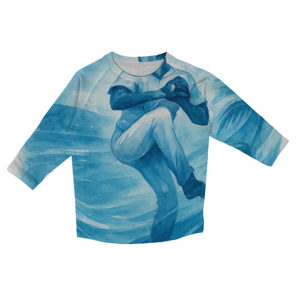 Coastal Windup Under Moonlit Palms designer 3/4 sleeve blouses