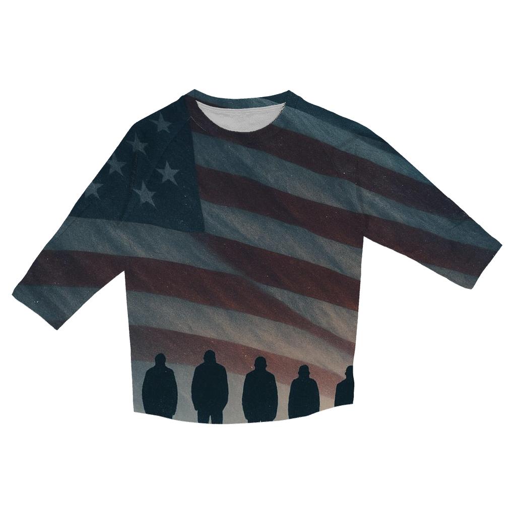 Snowbound Valor Silhouette personalized 3/4 sleeve tees