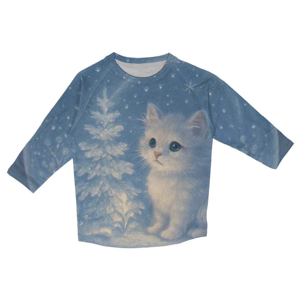 Midnight Snowglobe Cat Garden stylish quarter sleeve tops