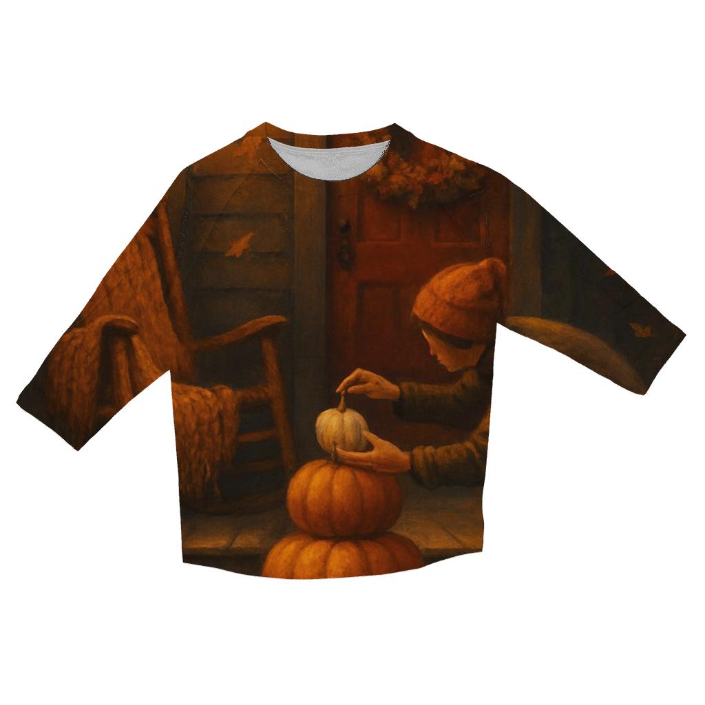Harvest Moon Porch Welcome Scene custom 3/4 sleeve shirts