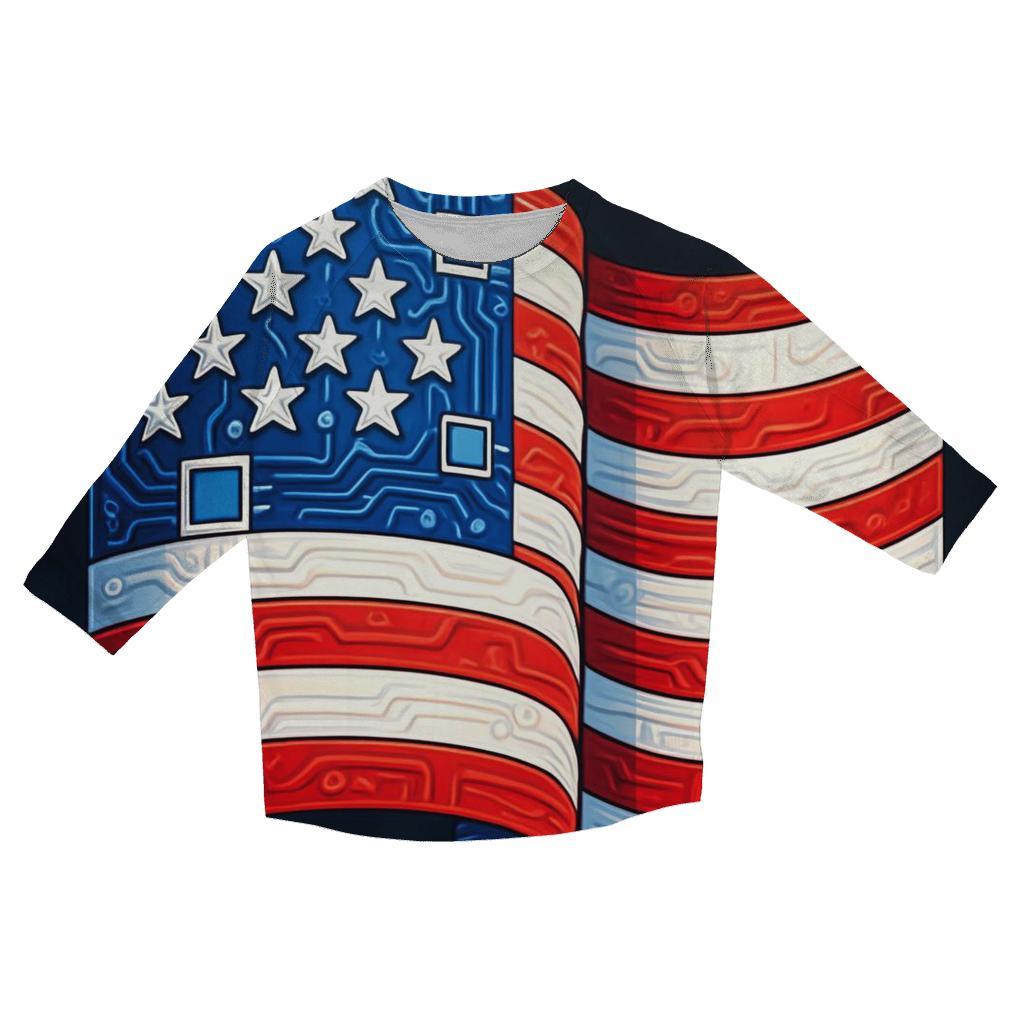 Liberty Circuit Mosaic designer 3/4 sleeve blouses