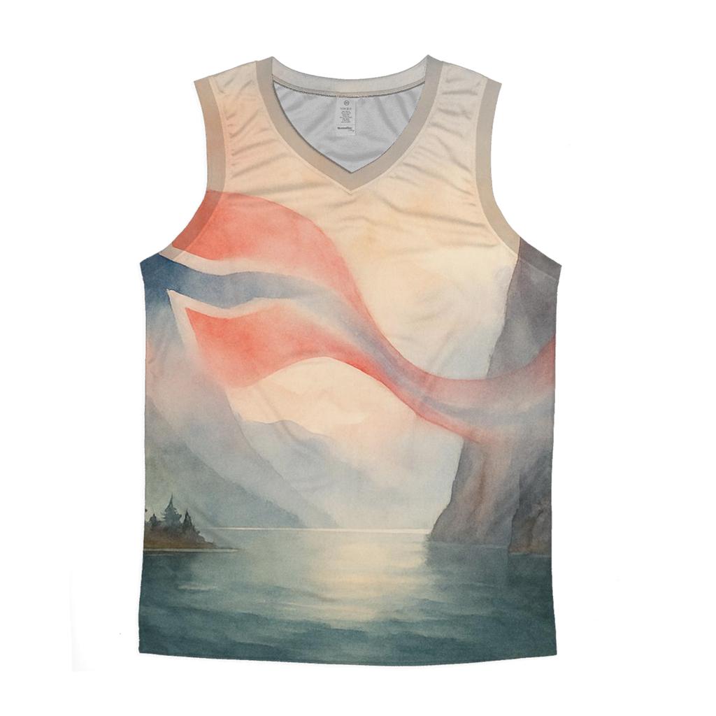 Norway Fjord Ribbon Flag personalized athletic tanks