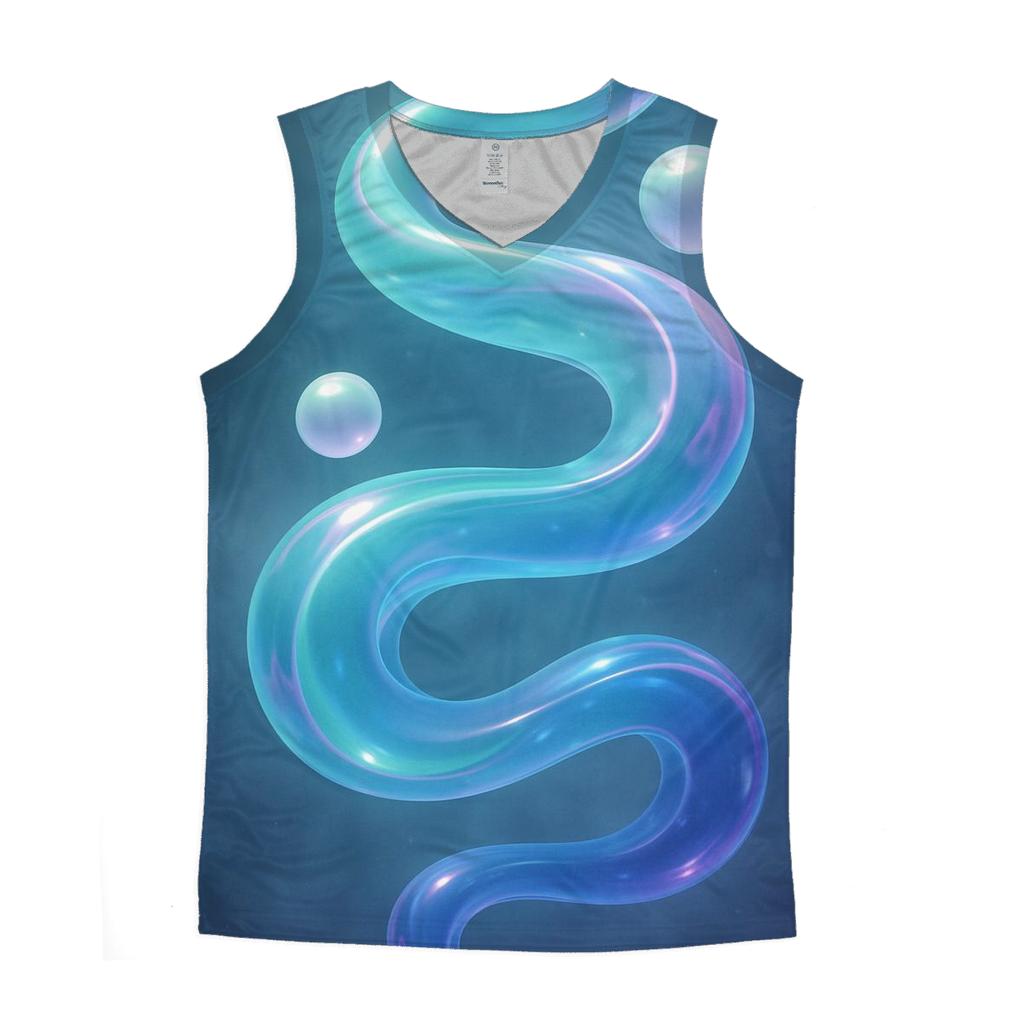 Aurora Marble Drift sports performance tank tops