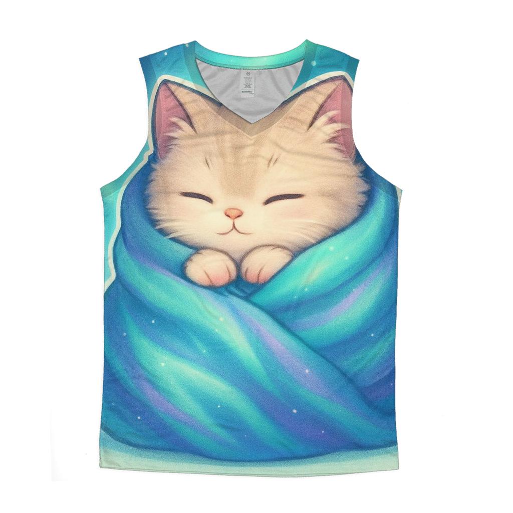 Aurora Blanket Burrito Kitty casual summer tank tops