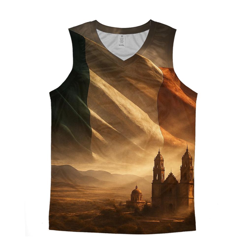 Mexico Desert Double Exposure Flag designer workout tanks