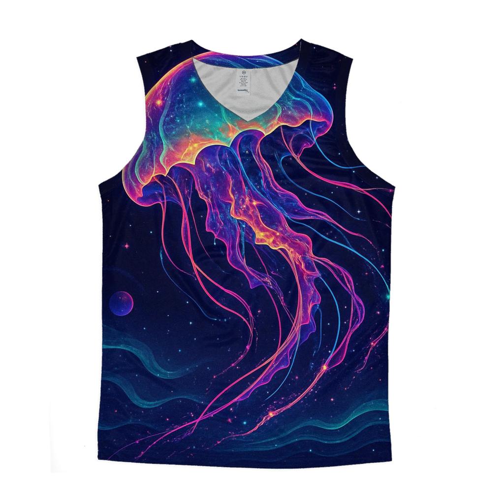 Neon Tide Of The Jelly Nebula casual summer tank tops