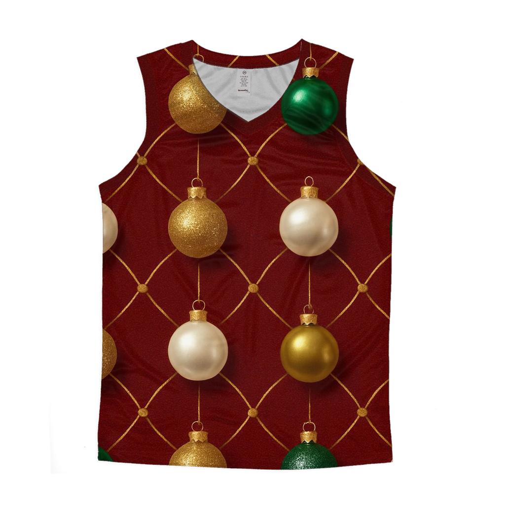 Ornament Lattice Grid On Deep Red Background personalized athletic tanks