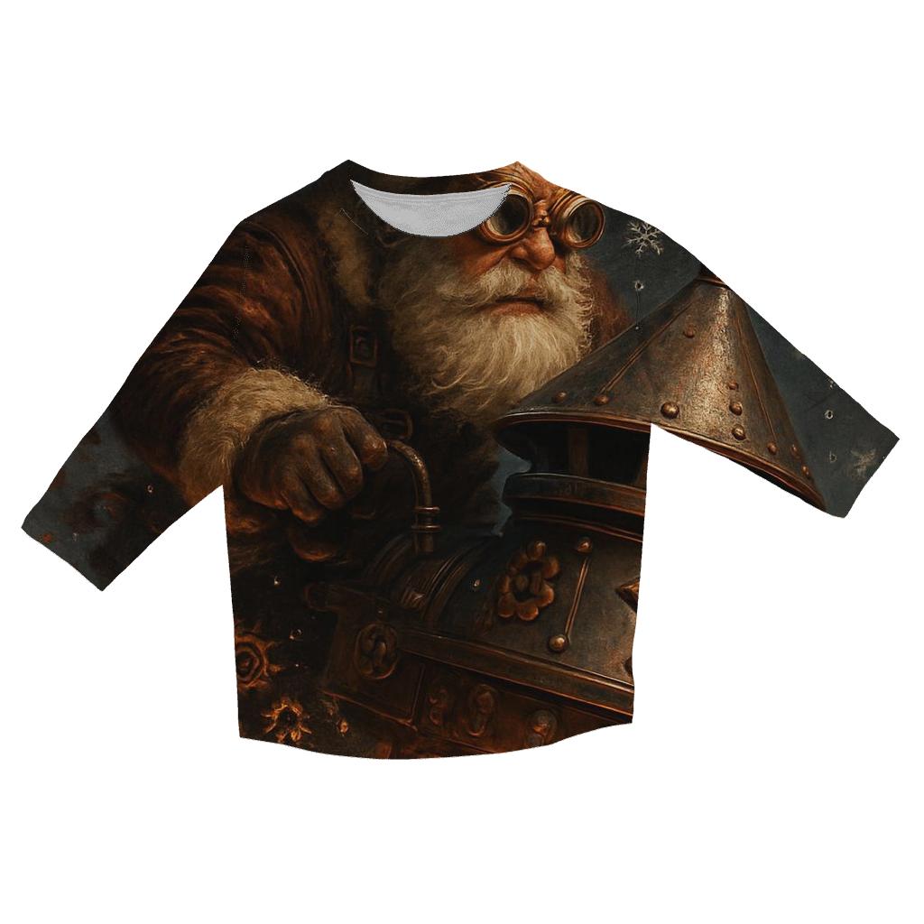Steampunk Chimney Pilot Santa fashion 3/4 sleeve shirts