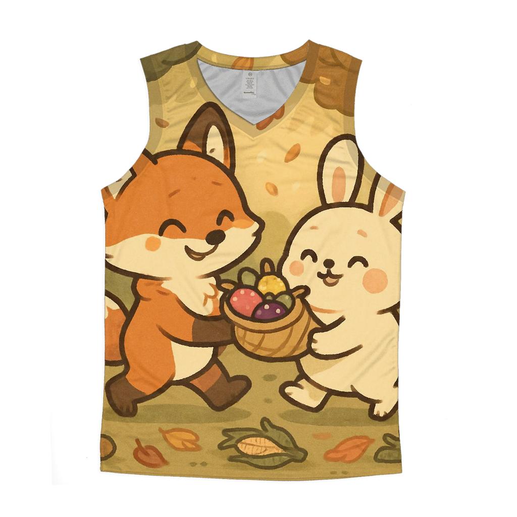 Woodland Friends Harvest Parade trendy fitted tank tops