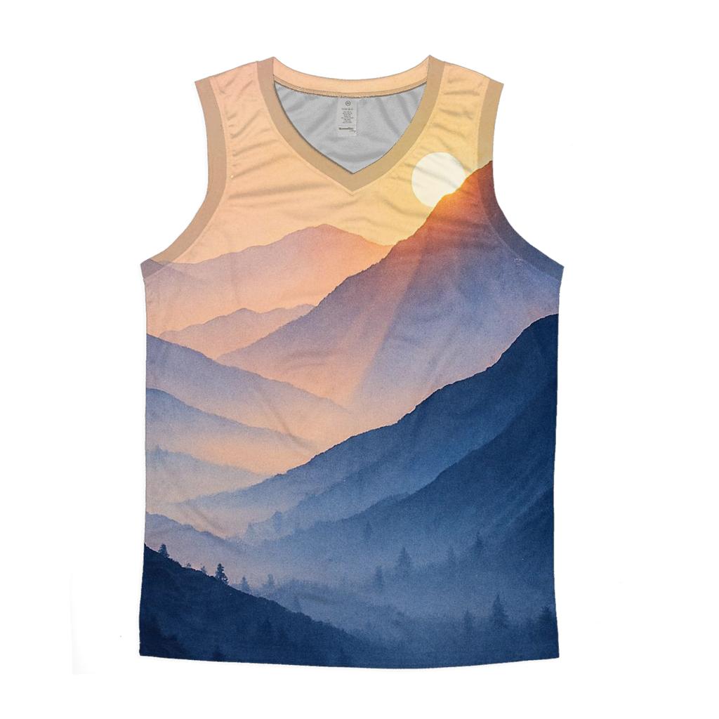 Lavender Ridge Afterglow personalized athletic tanks