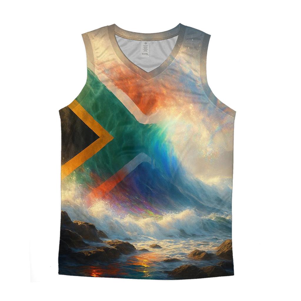 South Africa Ocean Prism Flag casual summer tank tops