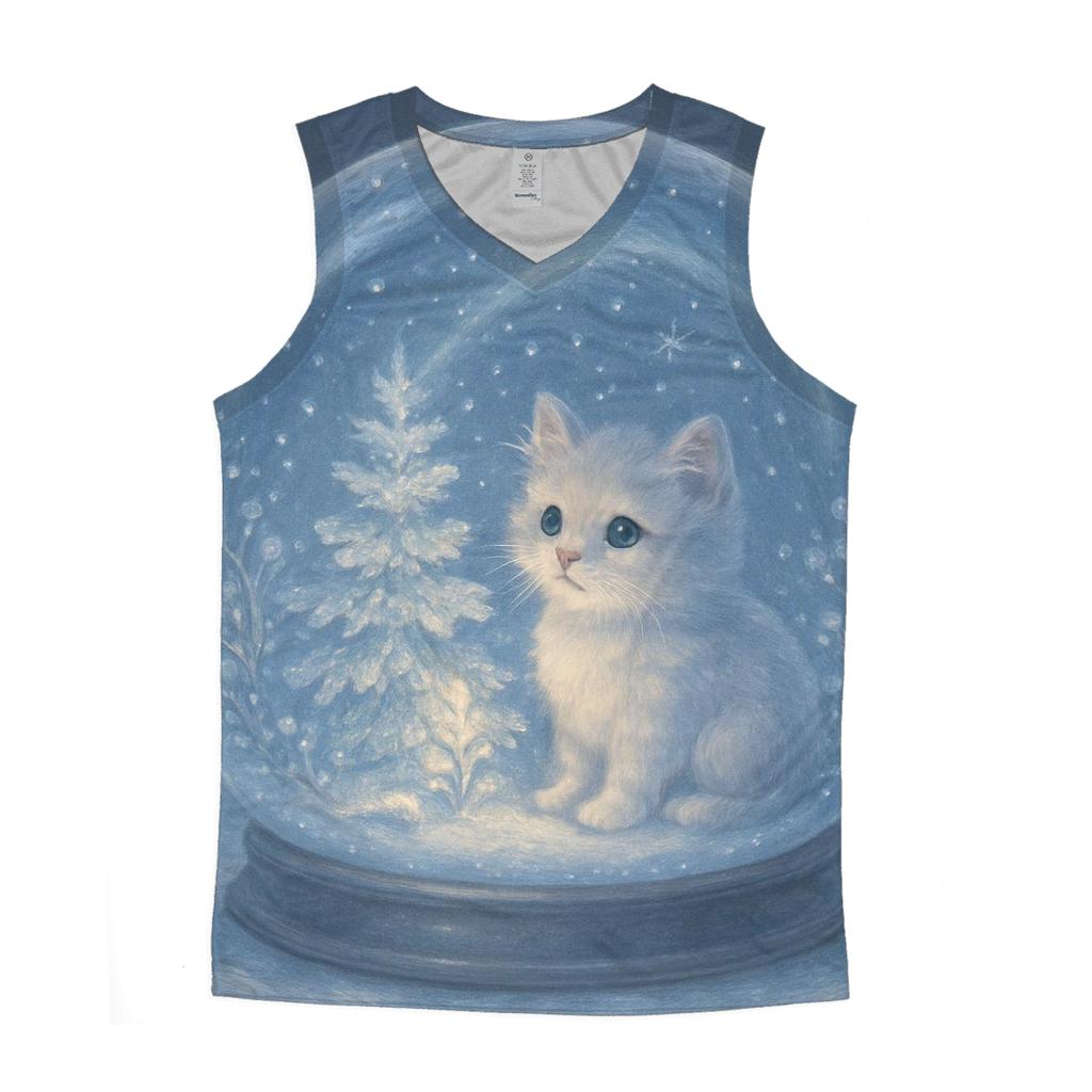 Midnight Snowglobe Cat Garden designer workout tanks