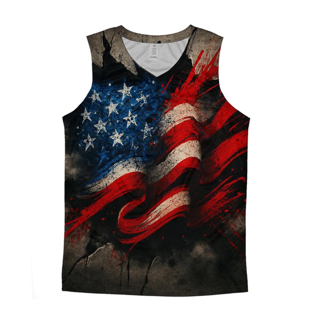 Patriot Graffiti Breakout personalized athletic tanks