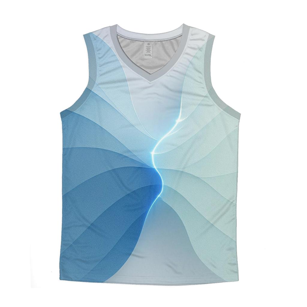 Polar Dawn Wave Sutures cotton sleeveless tops