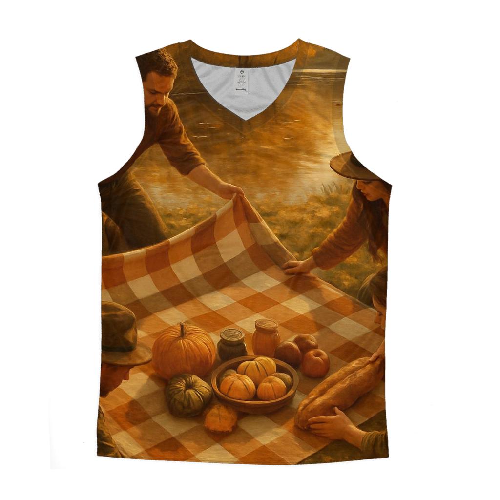 Riverbank Picnic Of Plenty trendy fitted tank tops
