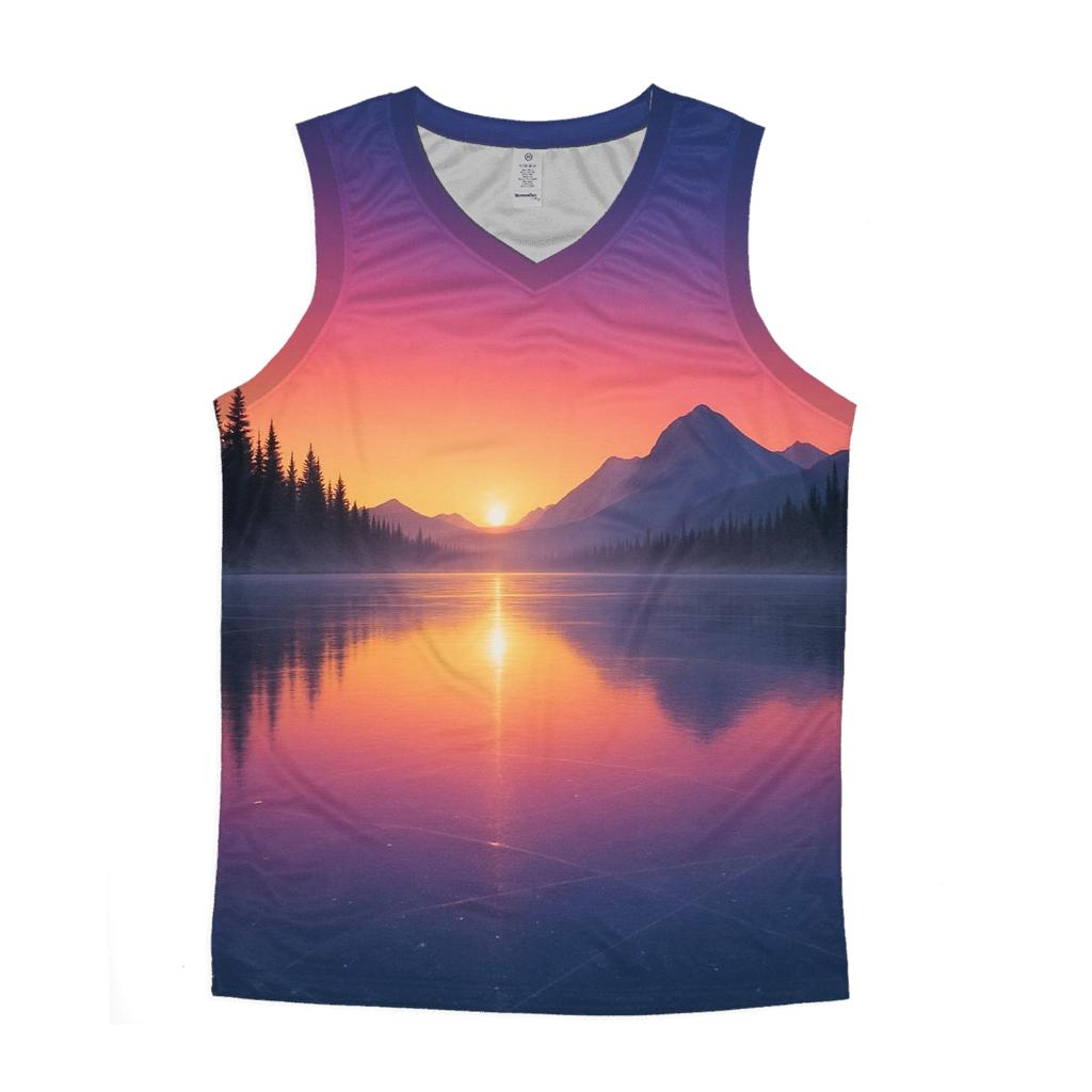 Frozen Lake Roseglow cotton sleeveless tops