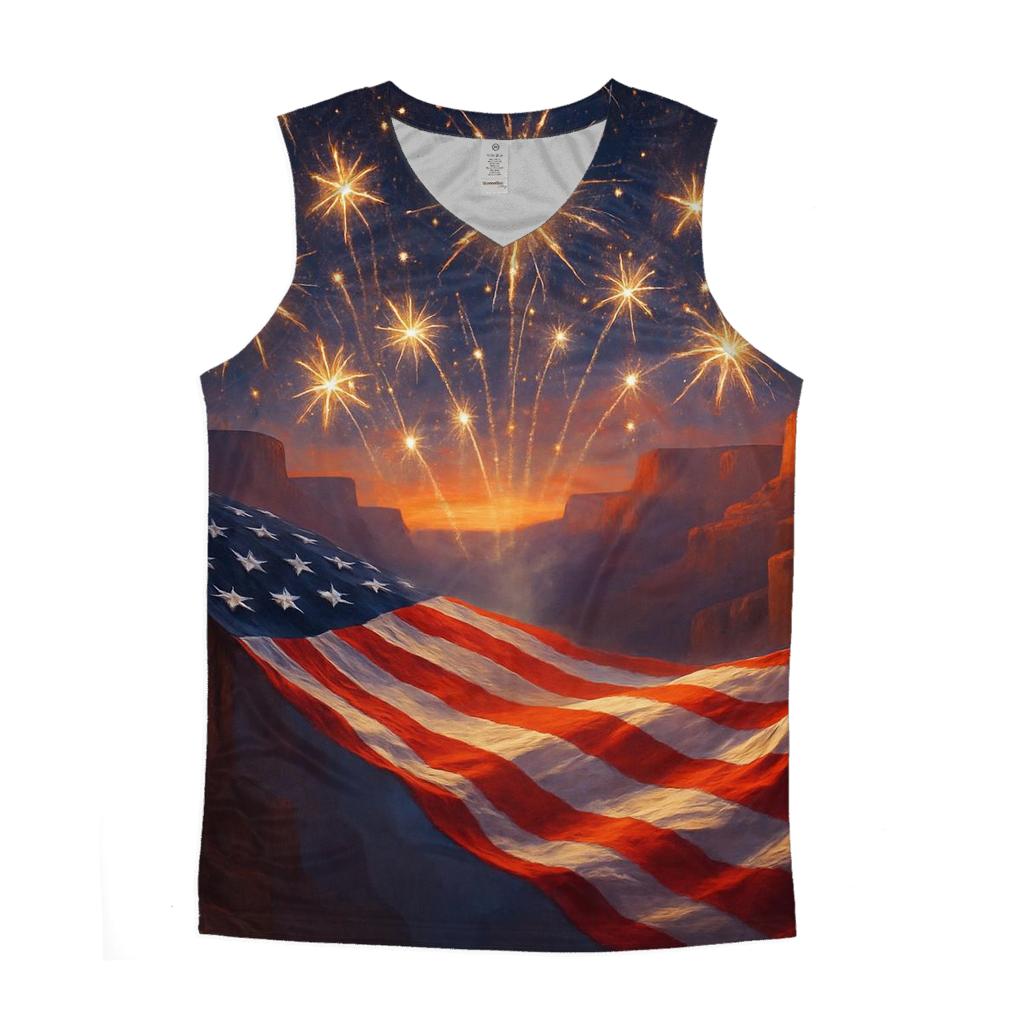 Firework Canyon Flagburst casual summer tank tops