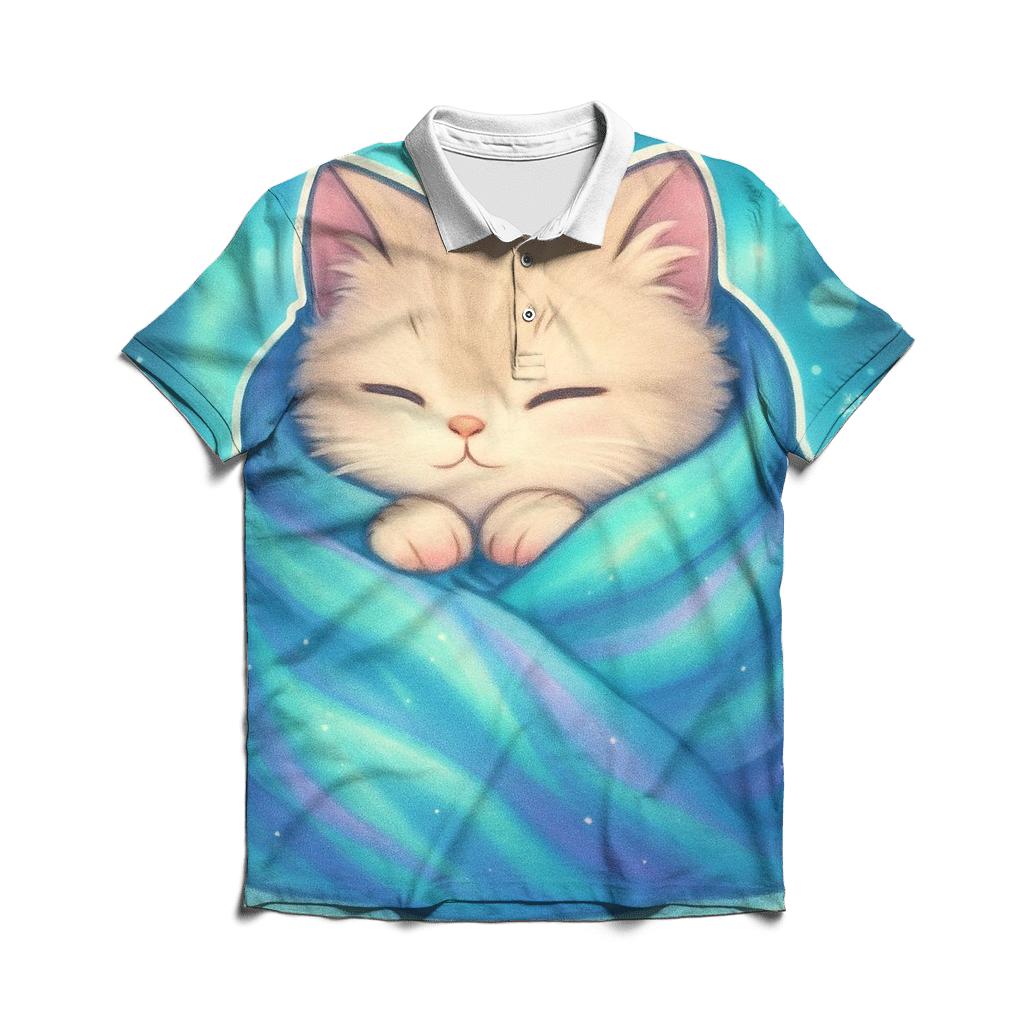 Aurora Blanket Burrito Kitty casual sports polo shirts