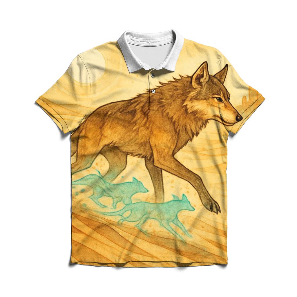 Saffron Dune Mirage Wolf designer slim fit polos