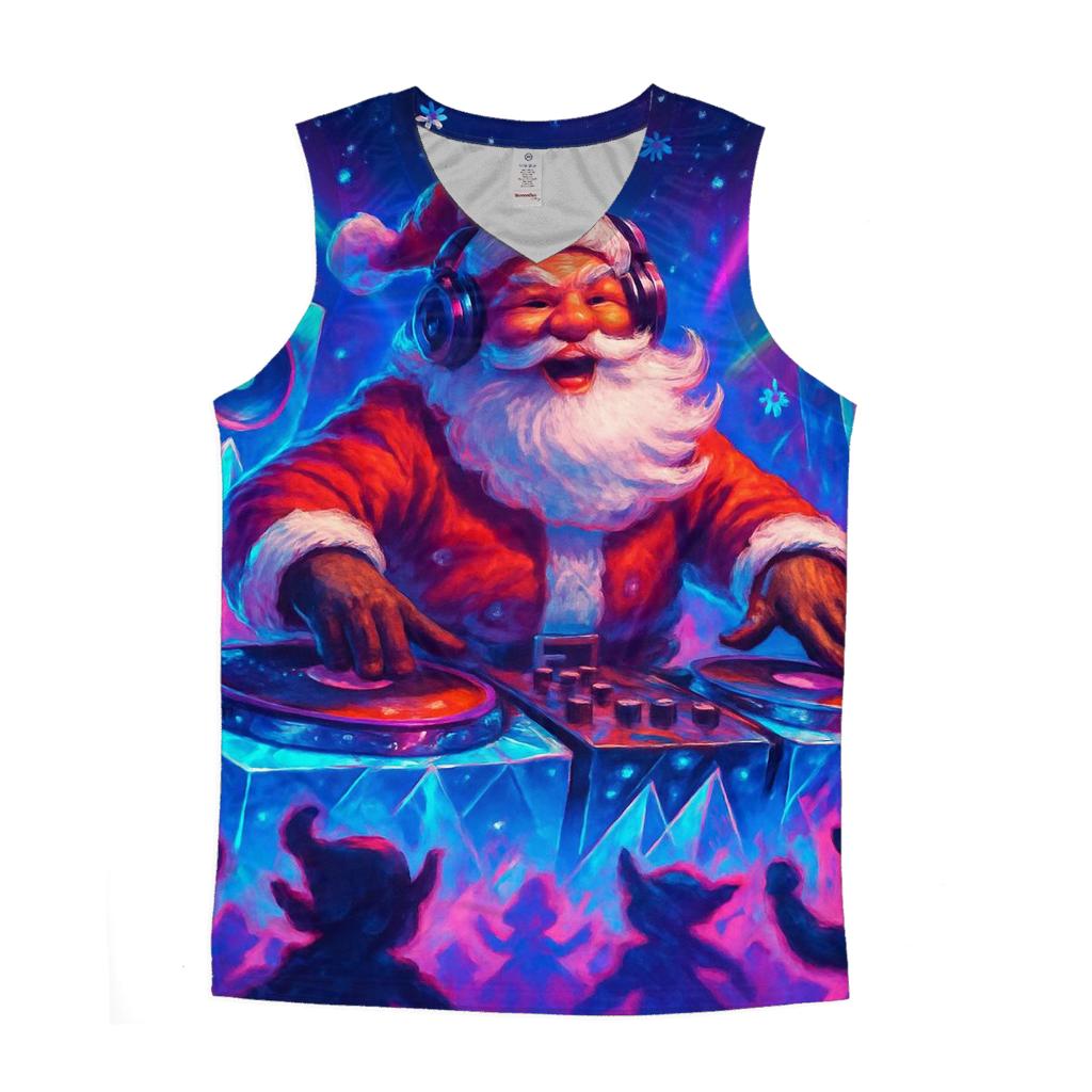 Santa DJ At The North Pole Rave casual summer tank tops