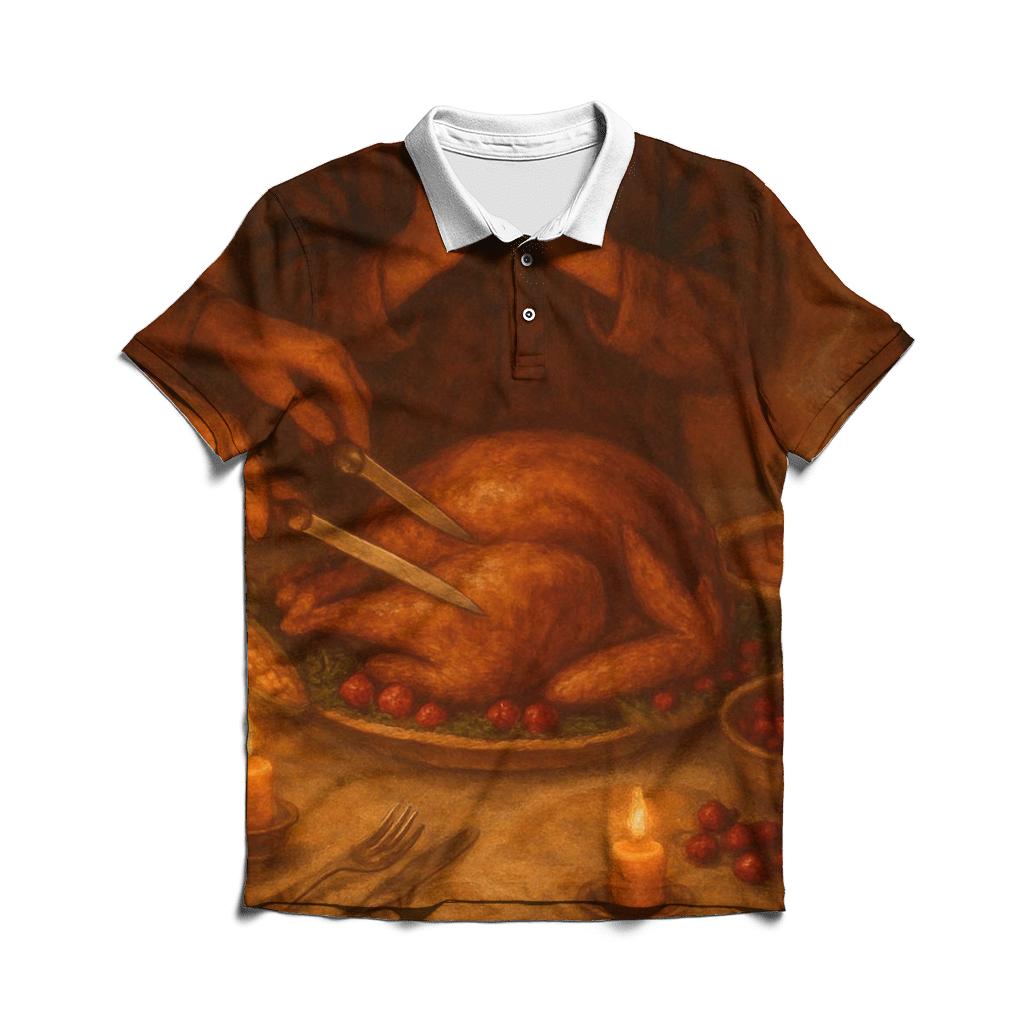 Candlelit Gratitude Tabletop Still Life personalized polo shirts