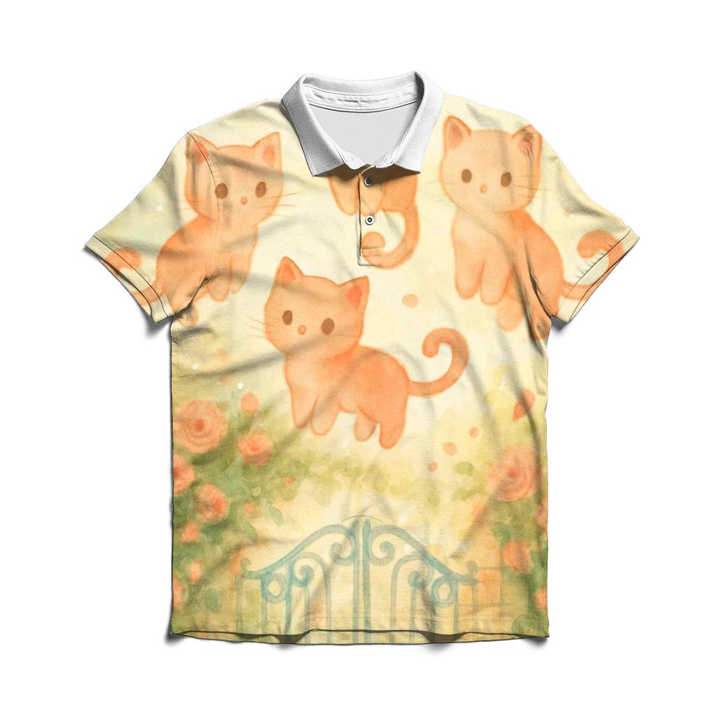 Garden Gate Of Floating Kittens stylish collar polo tees