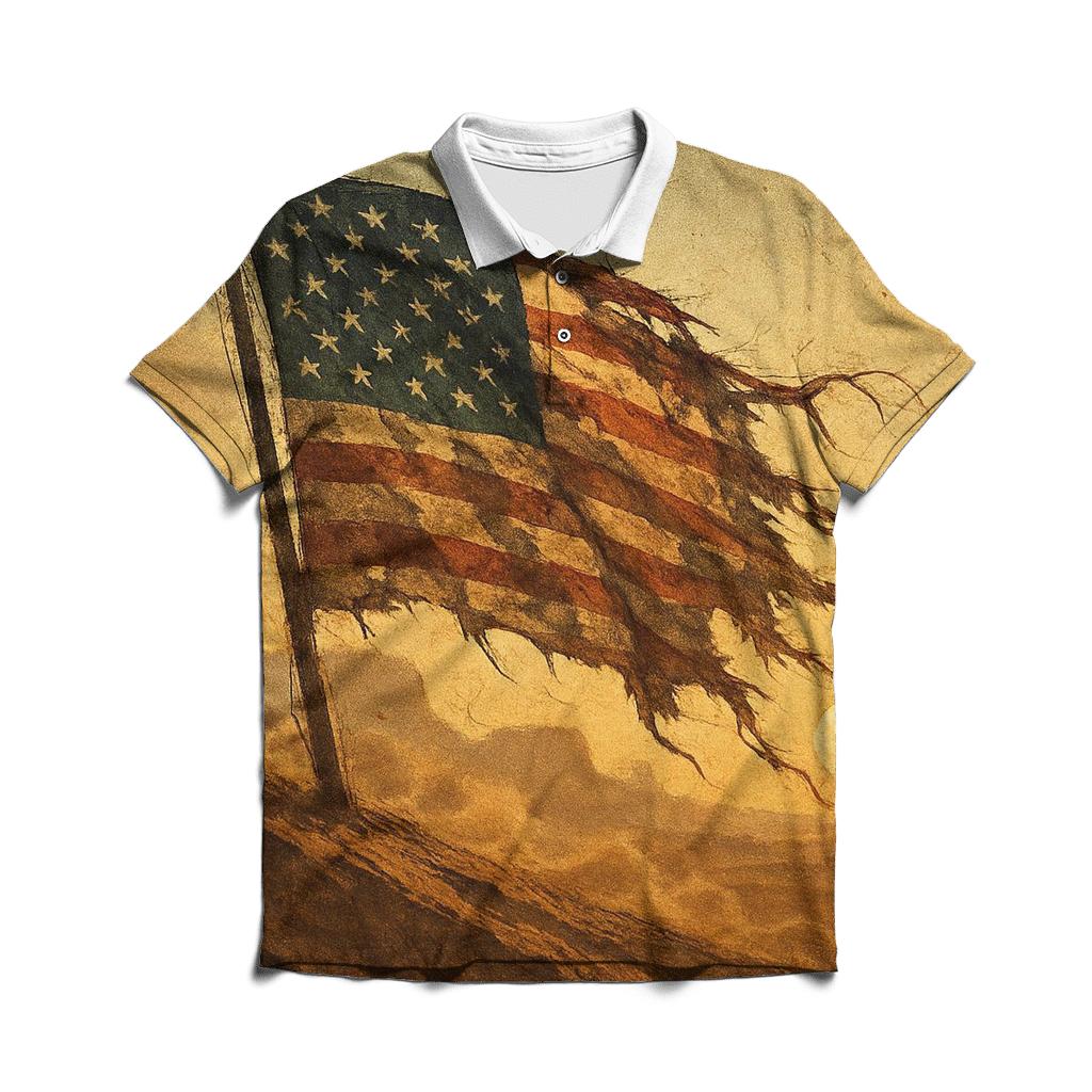 Desert Stars Camo Banner classic pique polos