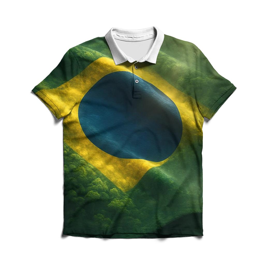 Brazil Rainforest Flag Canopy classic pique polos