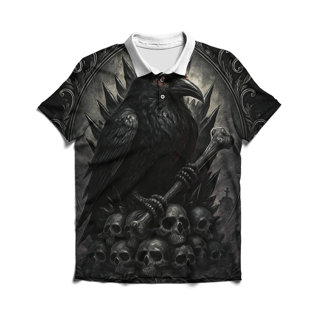 Raven Throne Of Bone Glass casual sports polo shirts