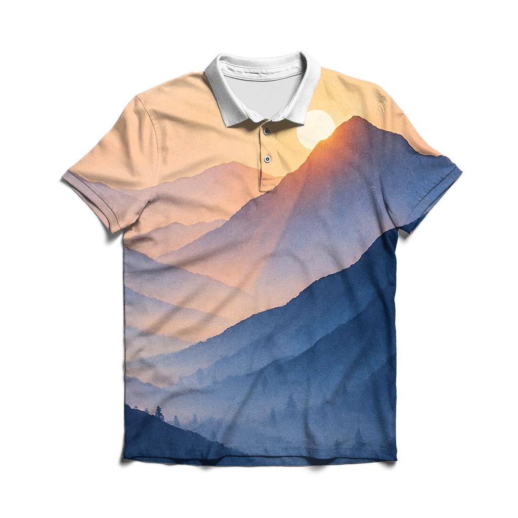 Lavender Ridge Afterglow casual sports polo shirts